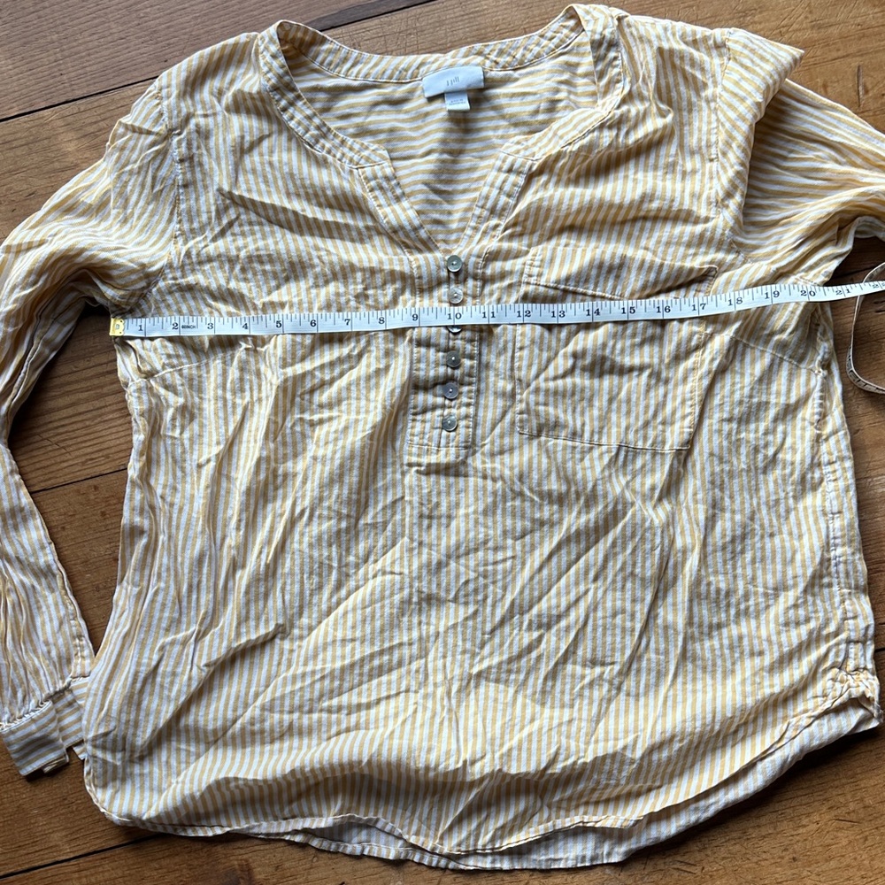 J. Jill Yellow and White Striped Top - Picture 4 of 6